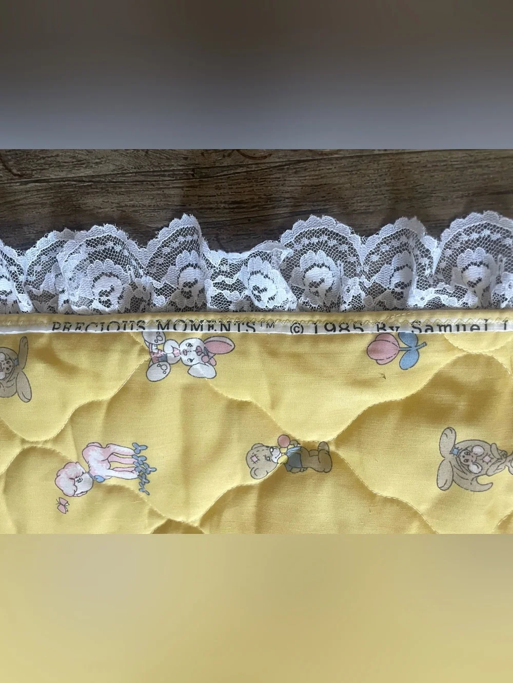 Vintage Precious Moments Quilted Wall Hanging Decor Signed Dated Unisex 36x46